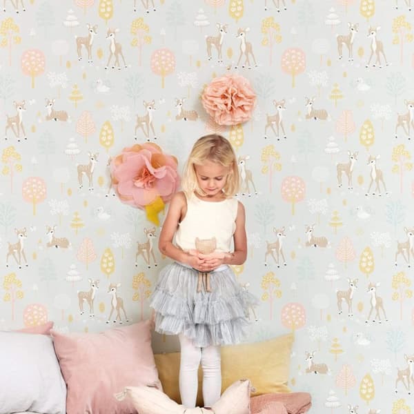 GOLDEN WOODS SOFT GREY Non woven / Easy up-tapet