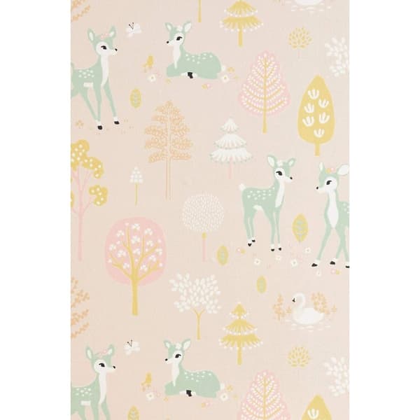 GOLDEN WOODS SWEET PINK Non woven / Easy up-tapet