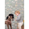 Miniatyrbild 3 av 6: MY FARM STONE BLUE Non woven / Easy up-tapet