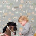 Miniatyrbild 1 av 6: MY FARM STONE BLUE Non woven / Easy up-tapet