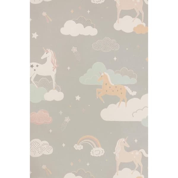 RAINBOW TREASURES MUD GREY Non woven / Easy up-tapet