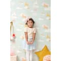 Miniatyrbild 3 av 7: RAINBOW TREASURES BUBBLEGUM TURQUOISE Non woven / Easy up-tapet