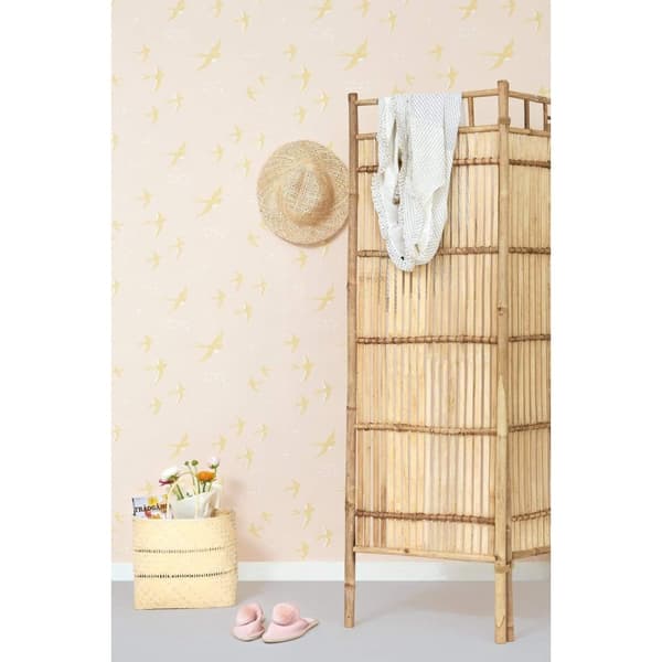 FOLLOW THE WIND SUNNY PINK Non woven / Easy up-tapet