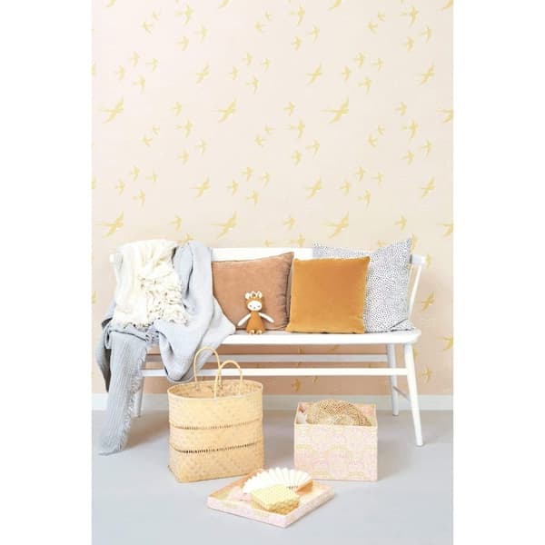 FOLLOW THE WIND SUNNY PINK Non woven / Easy up-tapet