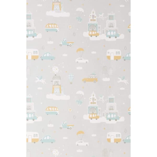 ABOVE THE CLOUDS SOFT GREY Non woven / Easy up-tapet