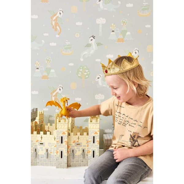 MAGICAL ADVENTURE SOFT GREY Non woven / Easy up-tapet