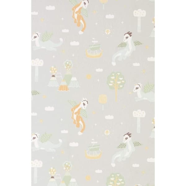 MAGICAL ADVENTURE SOFT GREY Non woven / Easy up-tapet