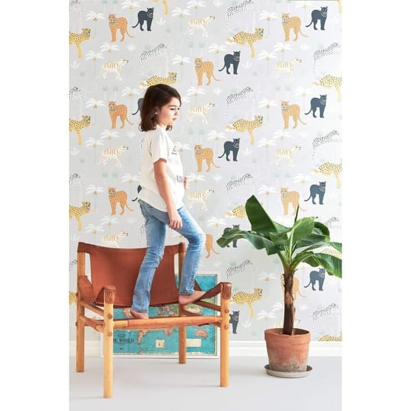 BLACK PANTHER LIGHT GREY Non woven / Easy up-tapet