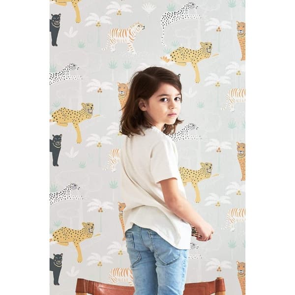 BLACK PANTHER LIGHT GREY Non woven / Easy up-tapet