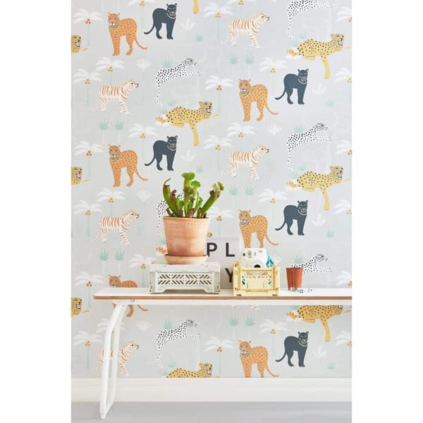 BLACK PANTHER LIGHT GREY Non woven / Easy up-tapet