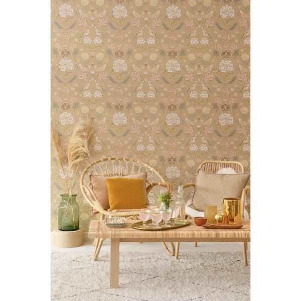 JUNE HONEY BEIGE Non woven / Easy up-tapet