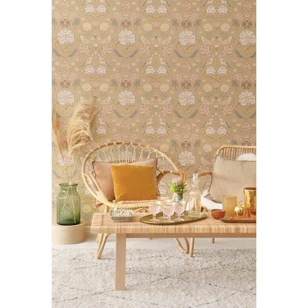 JUNE HONEY BEIGE Non woven / Easy up-tapet