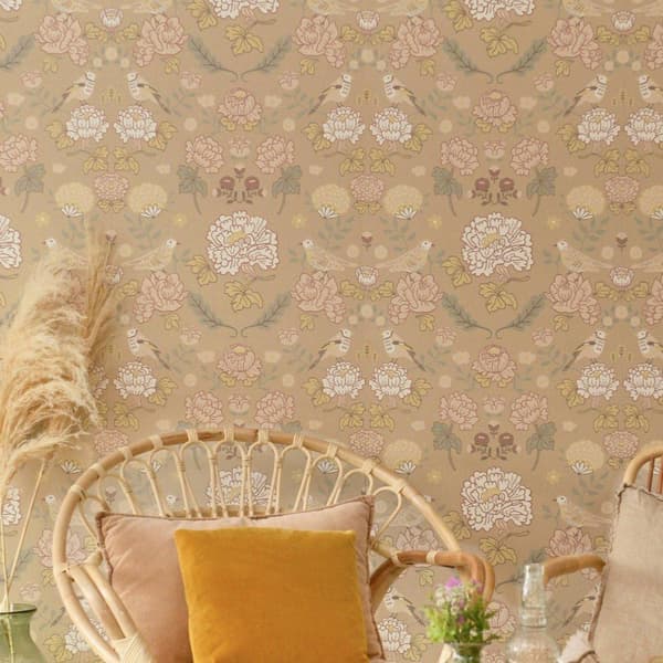 JUNE HONEY BEIGE Non woven / Easy up-tapet