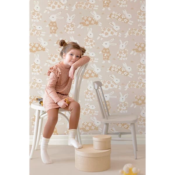 GARDEN PARTY SANDY GREY Non woven / Easy up-tapet