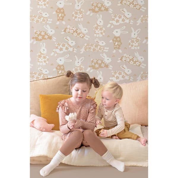 GARDEN PARTY SANDY GREY Non woven / Easy up-tapet
