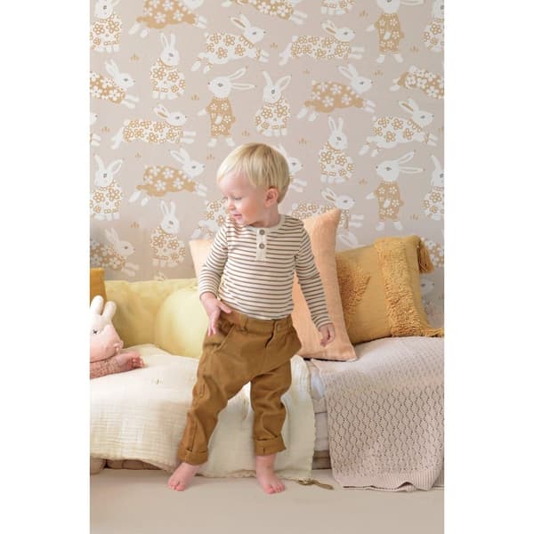GARDEN PARTY SANDY GREY Non woven / Easy up-tapet