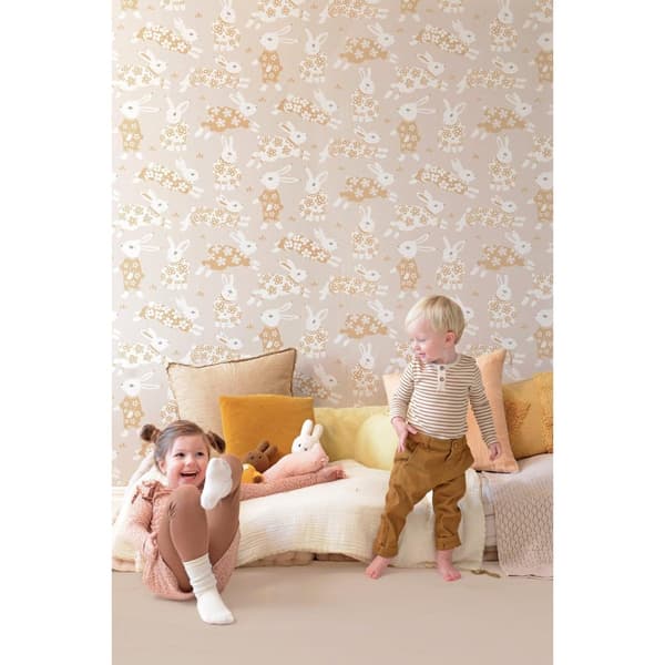 GARDEN PARTY SANDY GREY Non woven / Easy up-tapet