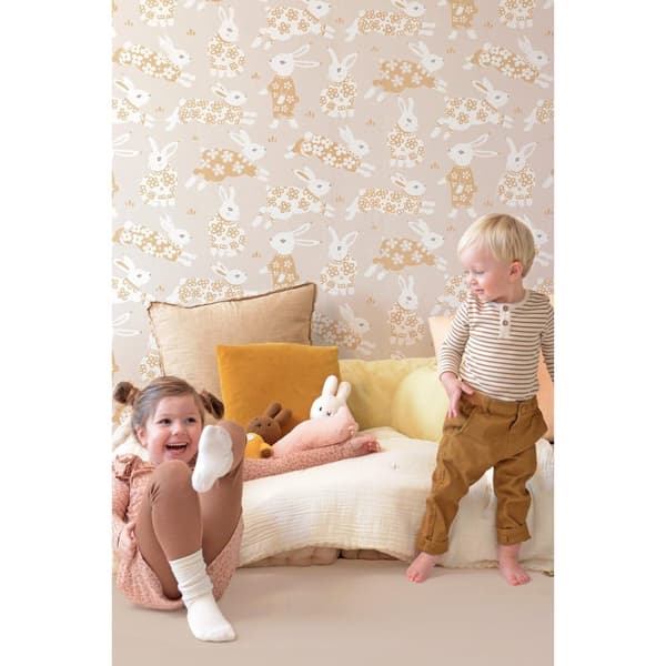 GARDEN PARTY SANDY GREY Non woven / Easy up-tapet
