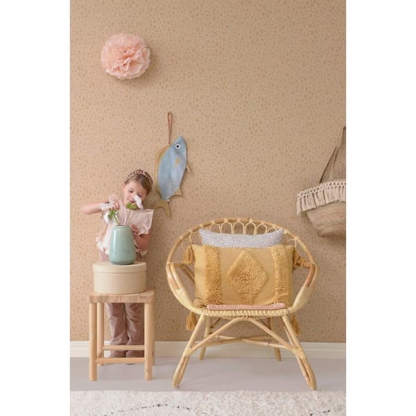 ANIMAL DOTS DUSTY PEACH Non woven / Easy up-tapet