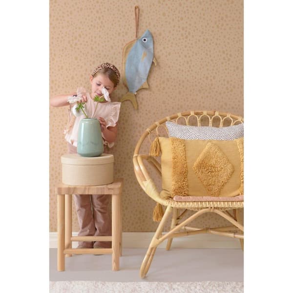 ANIMAL DOTS DUSTY PEACH Non woven / Easy up-tapet