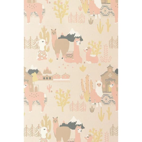 LAMA VILLAGE LIGHT SUNNY PINK Non woven / Easy up-tapet