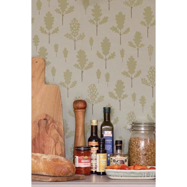 OAK GREIGE BLUE Non woven / Easy up-tapet