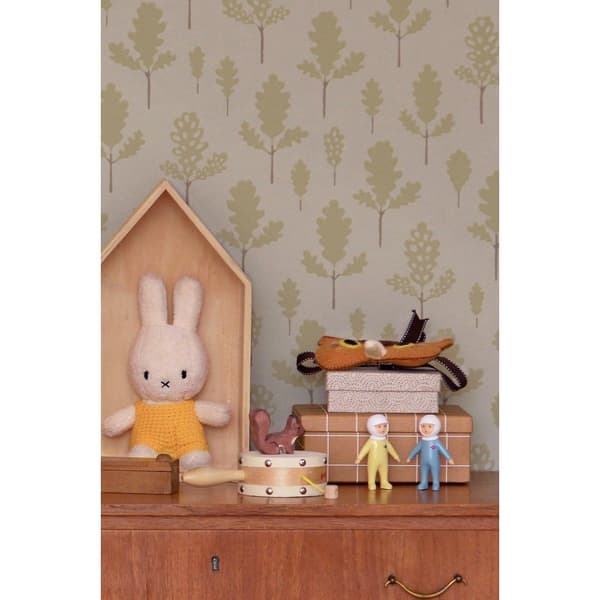 OAK GREIGE BLUE Non woven / Easy up-tapet