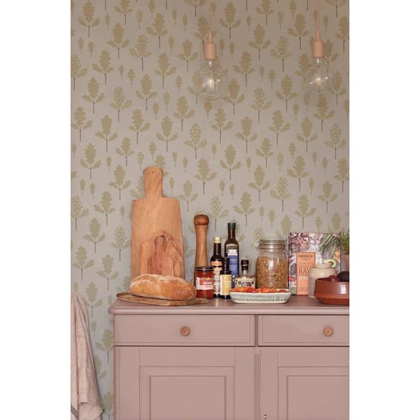 OAK GREIGE BLUE Non woven / Easy up-tapet