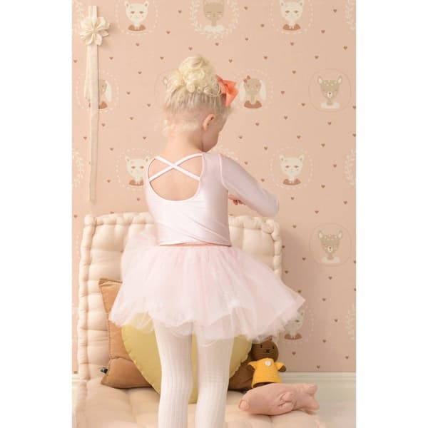 HEARTS DUSTY WARM PINK Non woven / Easy up-tapet