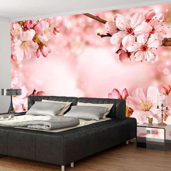 Självhäftande Fototapet - Magical Cherry Blossom 98x70
