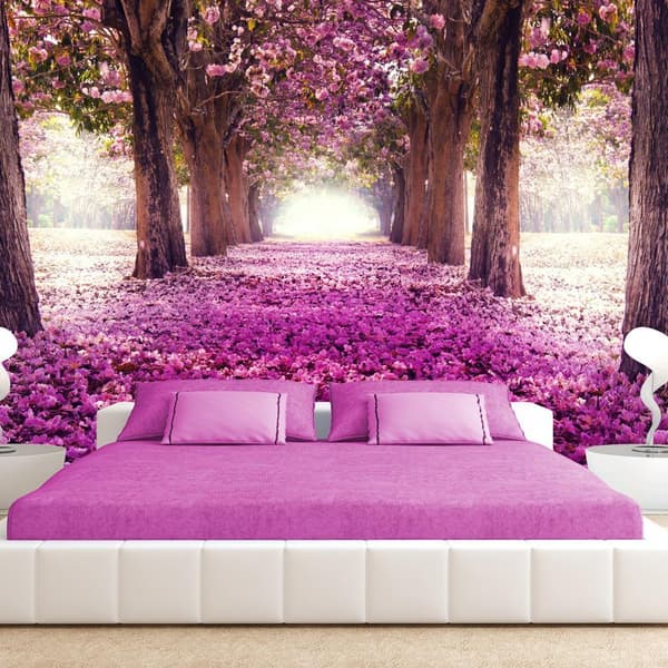 Självhäftande Fototapet - Pink path 245x175