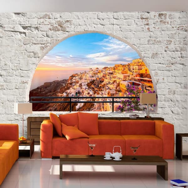 Självhäftande Fototapet - Santorini