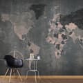 Miniatyrbild 1 av 4: Självhäftande Fototapet - Grey World