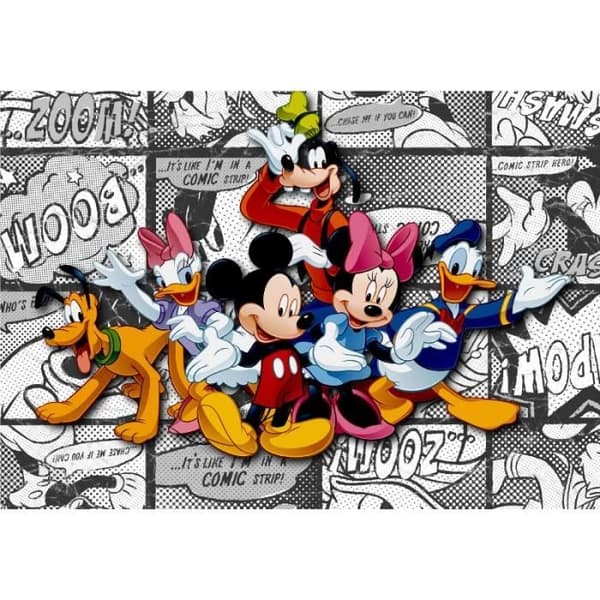 Tapeter - DIM - Musse Disney - H 255 x L 360 cm - Vit - Barnmotiv