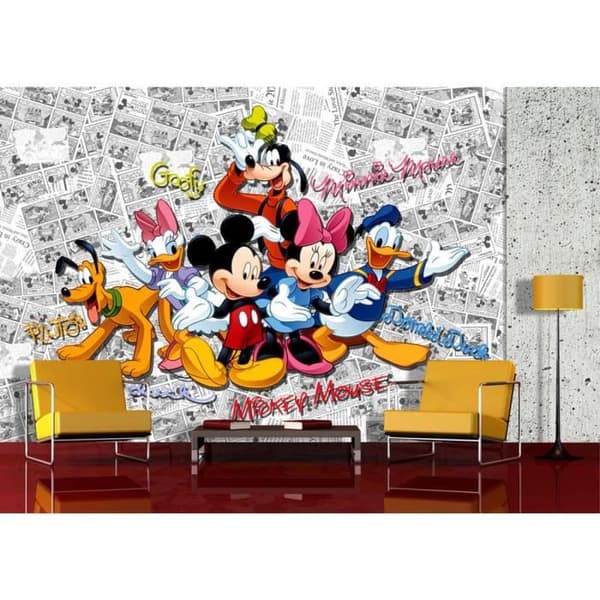 Tapeter - Disney - Musse på Dark Comics - H 254 x L 360 cm - Tvättbar - Non-woven