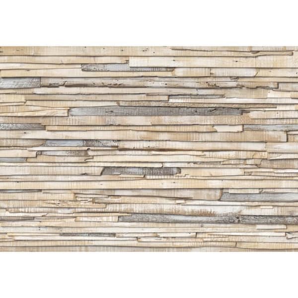 Whitewashed Wood Wall Photo - 368 x 254 cm