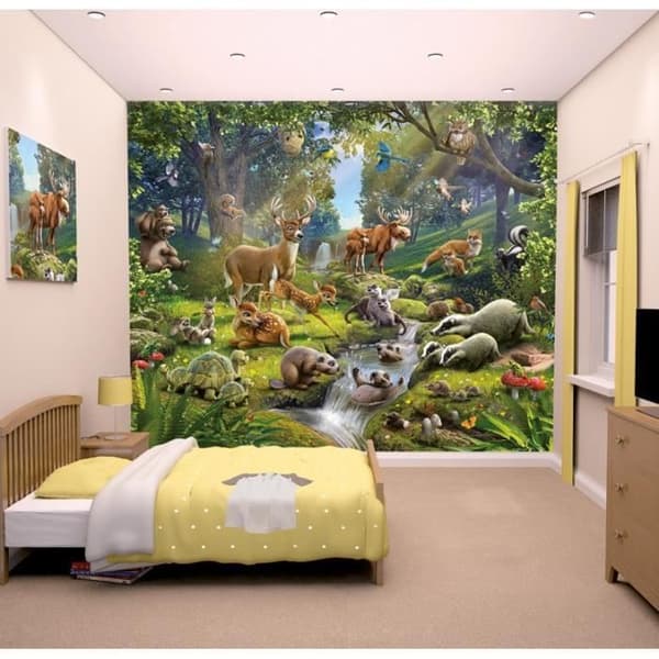 Tapeter - Walltastic - Djurskog - H 244 x L 305 cm - Inomhus - Lätt att installera