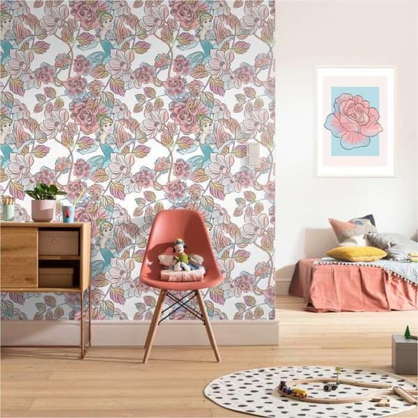 Tapeter - Disney - Askungen - Blommor och växt - Non-woven - 280x200 cm