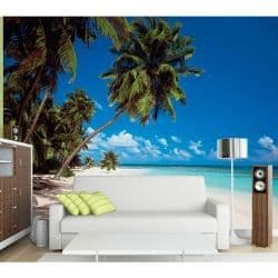 Fototapet Vit sandstrand""