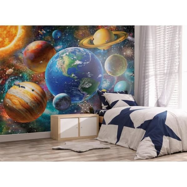 Tapeter - Walltastic - Solsystem - Flerfärgad - Sovrum - L305cm