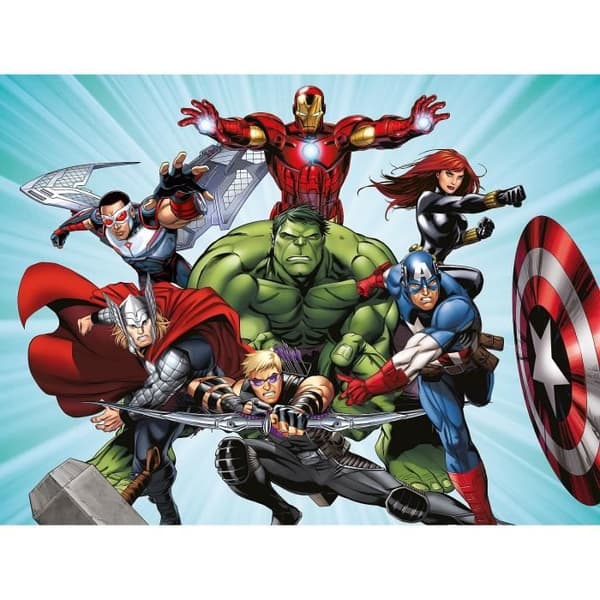 Non-woven tapet - Disney Marvel Avengers redo att slåss - 360 cm x 270 cm Flerfärgad