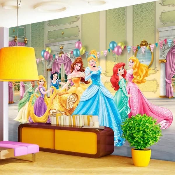 Tapet - Disney - Grattis på födelsedagen - 360 cm - H 255 cm - Barnmönster
