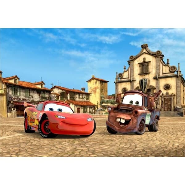Tapet - Disney - Flash McQueen - H 255 x L 360 cm - Röd - Barnmotiv