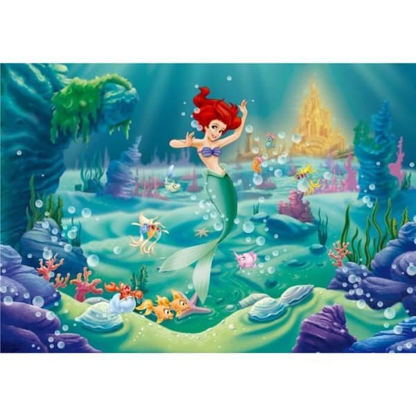 Tapet - Disney - Den lilla sjöjungfrun - H 254 x L 360 cm - Barnmotiv - Inomhus