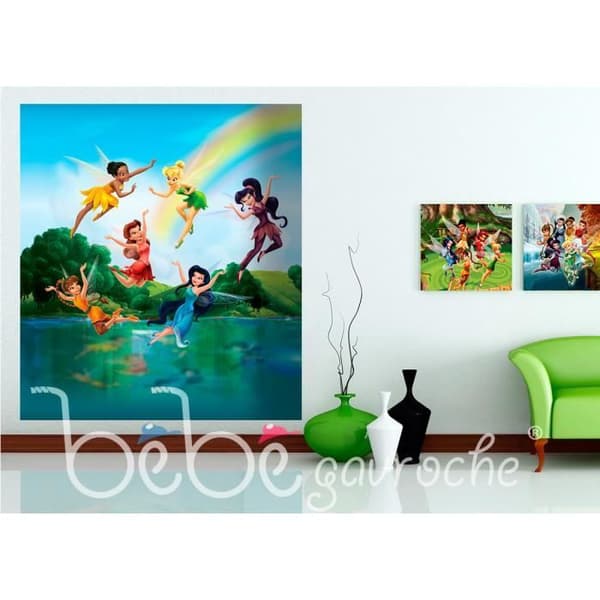 Tinkerbell tapet - Tema: Spring Valley100 % licensierad Disney Fairies-kollektion: Tinkerbell och hennes vänner med