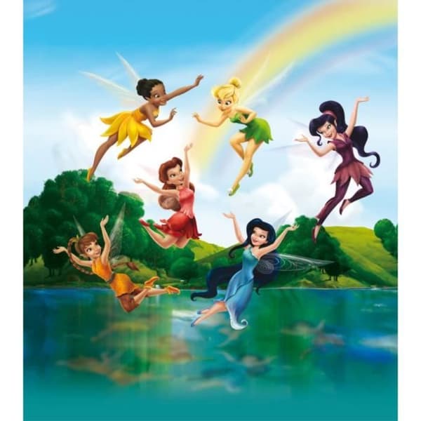 Tinkerbell tapet - Tema: Spring Valley100 % licensierad Disney Fairies-kollektion: Tinkerbell och hennes vänner med