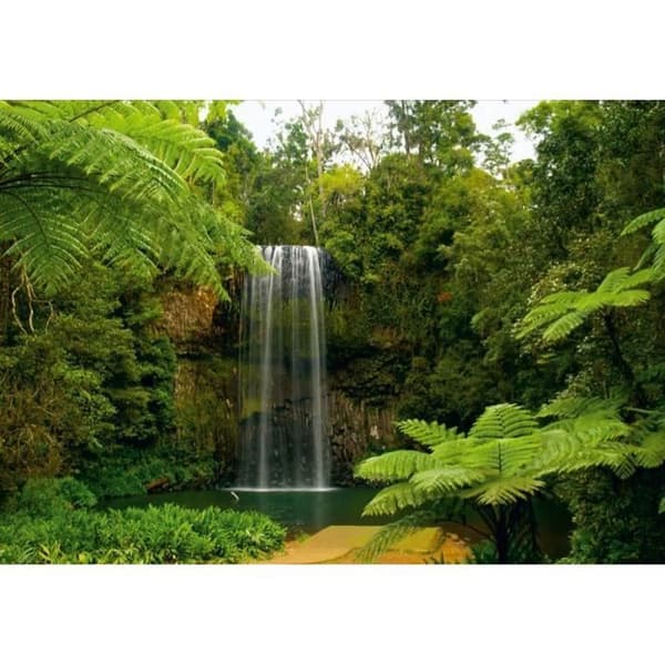 Rainforest Waterfall, väggfoto, 180x127 cm, 1 del