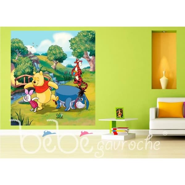 Nalle Puh Disney tapet100 % Disney-licensierad samling: Nalle Puh och hans vänner på promenad Ge ditt barn