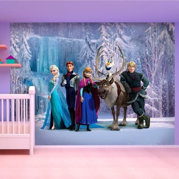 Disney Frozen tapet Digital kvalitet 100% Disney Frozen licenssamling: Anna - Elsa - Sven - Olaf - Krist