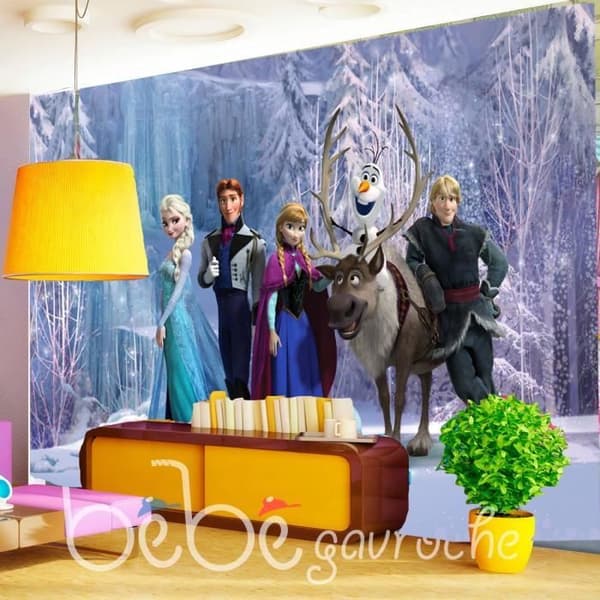 Disney Frozen tapet Digital kvalitet 100% Disney Frozen licenssamling: Anna - Elsa - Sven - Olaf - Krist